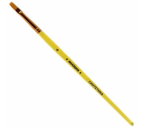 Кисти СИНТЕТИКА набор 5 шт. (плоские № 1, 2, 3, 4, 5), пакет с европодвесом, ЮНЛАНДИЯ, 201077