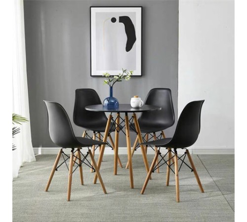 Стулья BRABIX "Eames CF-010", КОМПЛЕКТ 4 шт., пластик черный, опоры дерево/металл, 532631, 2033A Стулья BRABIX "Eames CF-010", КОМПЛЕКТ 4 шт., пластик черный, опоры дерево/металл, 532631, 2033A
