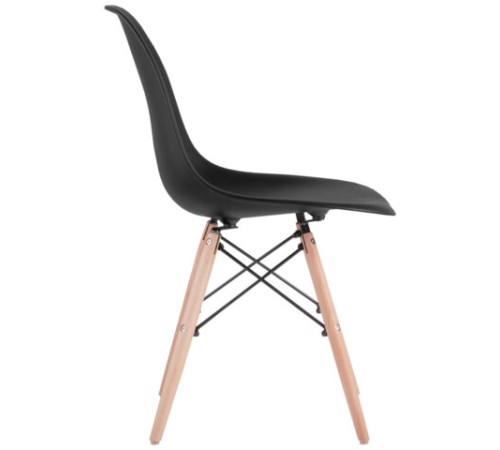 Стулья BRABIX "Eames CF-010", КОМПЛЕКТ 4 шт., пластик черный, опоры дерево/металл, 532631, 2033A Стулья BRABIX "Eames CF-010", КОМПЛЕКТ 4 шт., пластик черный, опоры дерево/металл, 532631, 2033A