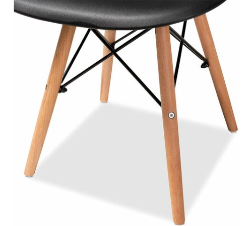 Стулья BRABIX "Eames CF-010", КОМПЛЕКТ 4 шт., пластик черный, опоры дерево/металл, 532631, 2033A Стулья BRABIX "Eames CF-010", КОМПЛЕКТ 4 шт., пластик черный, опоры дерево/металл, 532631, 2033A