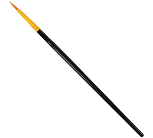 Кисти набор 10 шт., синтетика, черные, № 2/0-8 (Круглые; Овальные; Плоские; Лайнеры), WBZ (ВБЗ), 201084