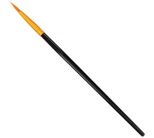 Кисти набор 10 шт., синтетика, черные, № 2/0-8 (Круглые; Овальные; Плоские; Лайнеры), WBZ (ВБЗ), 201084