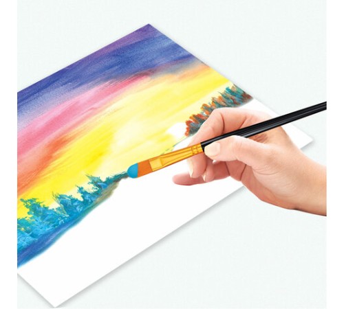 Кисти набор 10 шт., синтетика, черные, № 2/0-8 (Круглые; Овальные; Плоские; Лайнеры), WBZ (ВБЗ), 201084