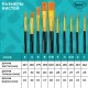 Кисти набор 10 шт., синтетика, черные, № 2/0-8 (Круглые; Овальные; Плоские; Лайнеры), WBZ (ВБЗ), 201084