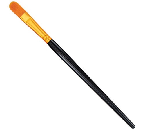 Кисти набор 10 шт., синтетика, черные, № 2/0-8 (Круглые; Овальные; Плоские; Лайнеры), WBZ (ВБЗ), 201084