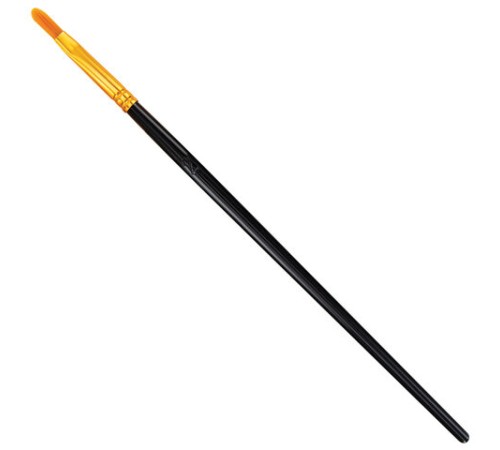 Кисти набор 10 шт., синтетика, черные, № 2/0-8 (Круглые; Овальные; Плоские; Лайнеры), WBZ (ВБЗ), 201084