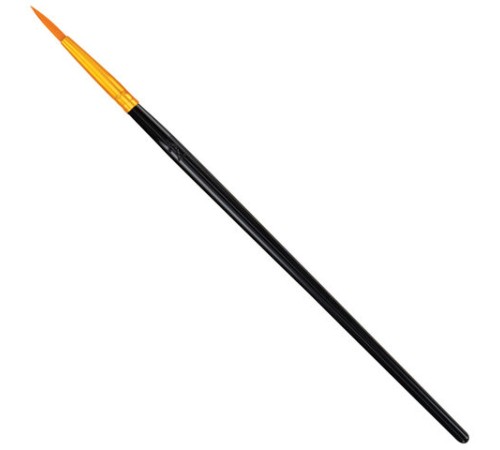 Кисти набор 10 шт., синтетика, черные, № 2/0-8 (Круглые; Овальные; Плоские; Лайнеры), WBZ (ВБЗ), 201084