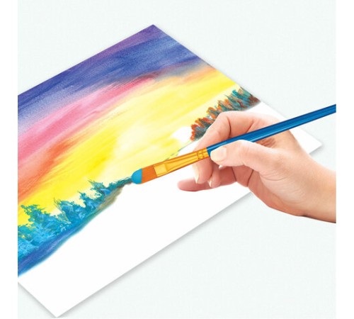 Кисти набор 10 шт., синтетика, синие, № 2/0-8 (Круглые; Овальные; Плоские; Лайнеры), WBZ (ВБЗ), 201085