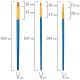 Кисти набор 10 шт., синтетика, синие, № 2/0-8 (Круглые; Овальные; Плоские; Лайнеры), WBZ (ВБЗ), 201085