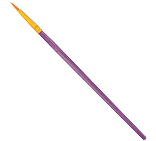 Кисти набор 10 шт., синтетика, фиолетовые, № 2/0-8 (Круглые; Овальные; Плоские; Лайнеры), WBZ (ВБЗ), 201086