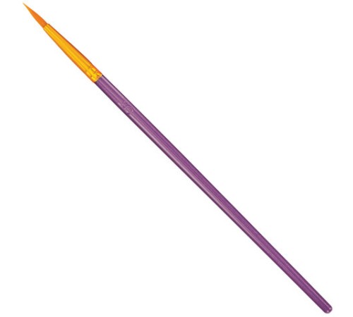 Кисти набор 10 шт., синтетика, фиолетовые, № 2/0-8 (Круглые; Овальные; Плоские; Лайнеры), WBZ (ВБЗ), 201086