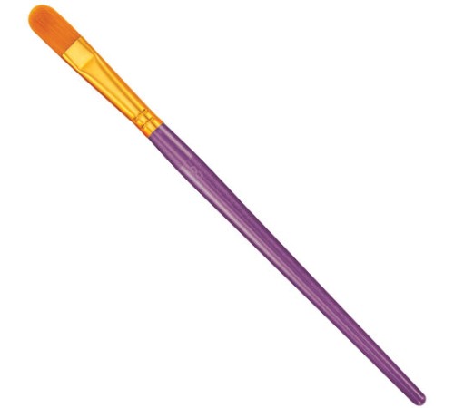 Кисти набор 10 шт., синтетика, фиолетовые, № 2/0-8 (Круглые; Овальные; Плоские; Лайнеры), WBZ (ВБЗ), 201086