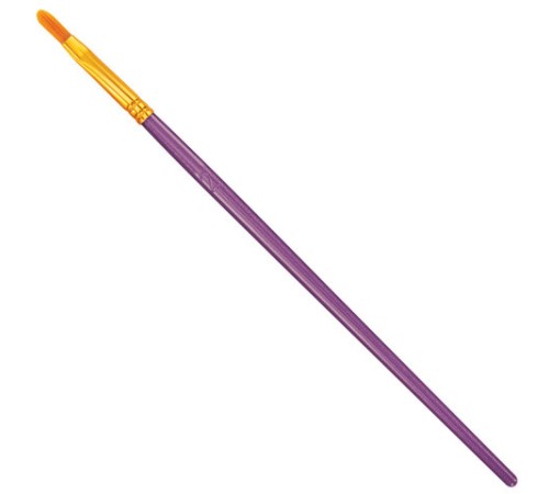 Кисти набор 10 шт., синтетика, фиолетовые, № 2/0-8 (Круглые; Овальные; Плоские; Лайнеры), WBZ (ВБЗ), 201086