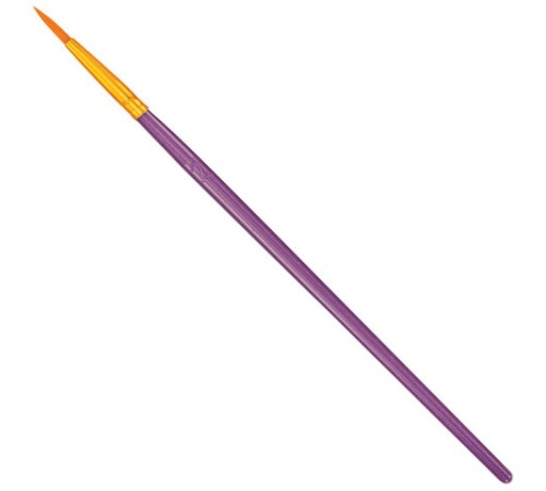 Кисти набор 10 шт., синтетика, фиолетовые, № 2/0-8 (Круглые; Овальные; Плоские; Лайнеры), WBZ (ВБЗ), 201086