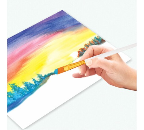 Кисти набор 10 шт., синтетика, белые, № 2/0-8 (Круглые; Овальные; Плоские; Лайнеры), WBZ (ВБЗ), 201087