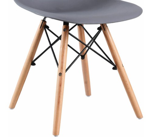 Стулья BRABIX "Eames CF-010", КОМПЛЕКТ 4 шт., пластик серый, опоры дерево/металл, 532632, 2033A Стулья BRABIX "Eames CF-010", КОМПЛЕКТ 4 шт., пластик серый, опоры дерево/металл, 532632, 2033A