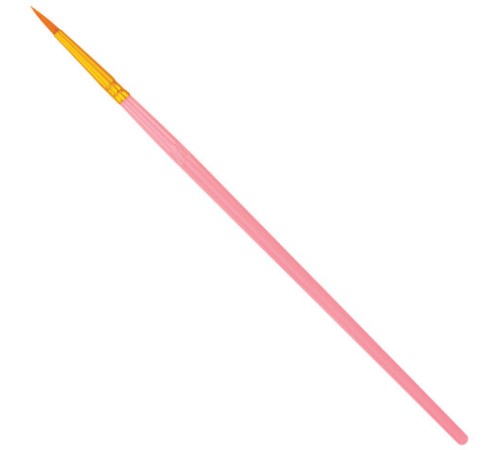 Кисти набор 10 шт., синтетика, розовые, № 2/0-8 (Круглые; Овальные; Плоские; Лайнеры), WBZ (ВБЗ), 201088