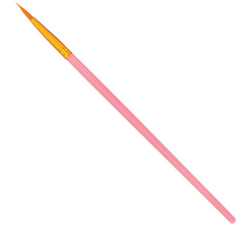 Кисти набор 10 шт., синтетика, розовые, № 2/0-8 (Круглые; Овальные; Плоские; Лайнеры), WBZ (ВБЗ), 201088