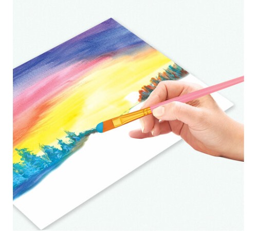 Кисти набор 10 шт., синтетика, розовые, № 2/0-8 (Круглые; Овальные; Плоские; Лайнеры), WBZ (ВБЗ), 201088