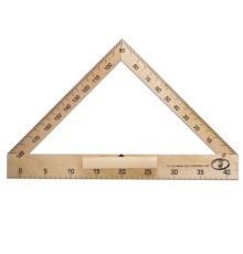 Транспортир для классной доски (транспортир классный), деревянный 40 см, 180 градусов, МОЖГА, С176
