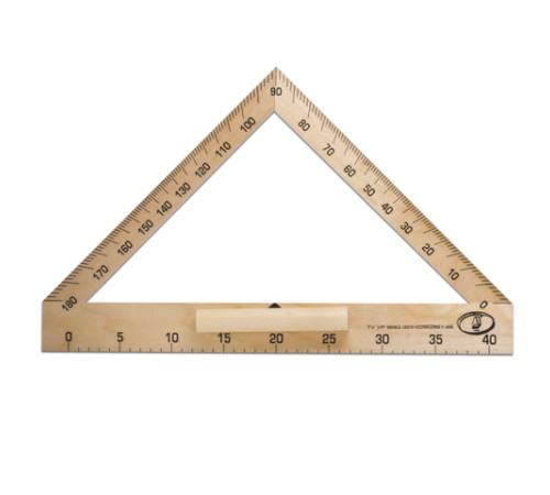 Транспортир для классной доски (транспортир классный), деревянный 40 см, 180 градусов, МОЖГА, С176