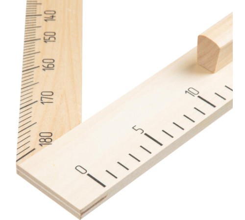 Транспортир для классной доски (транспортир классный), деревянный 40 см, 180 градусов, МОЖГА, С176