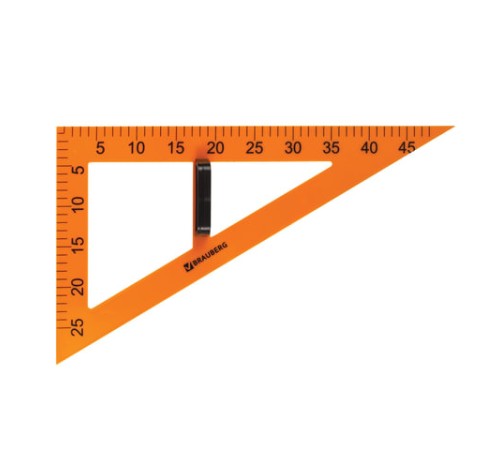 Набор чертежный для классной доски (2 треугольника, транспортир, циркуль, линейка 100 см), BRAUBERG, 210383