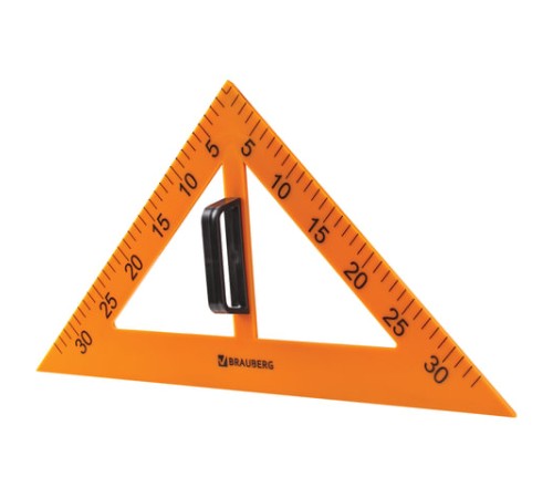 Набор чертежный для классной доски (2 треугольника, транспортир, циркуль, линейка 100 см), BRAUBERG, 210383