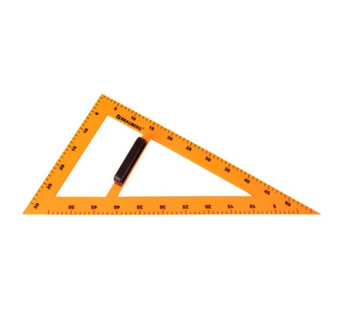 Набор чертежный для классной доски Compact (2 треугольника, транспортир, циркуль, складная линейка 100 см), BRAUBERG, 210872