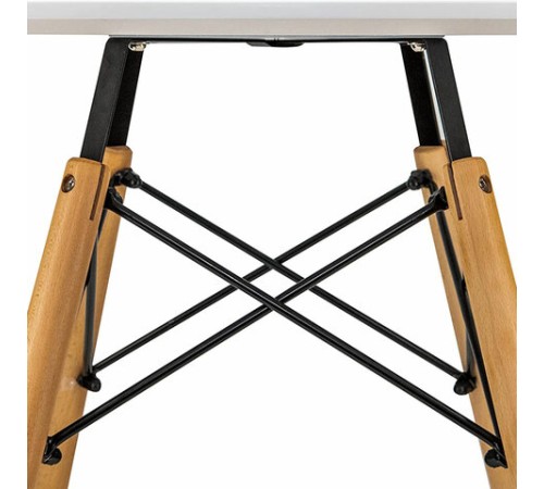 Стол обеденный BRABIX "Eames T-01", круглый, диаметр 80 см, опоры дерево, белый, 532633 Стол обеденный BRABIX "Eames T-01", круглый, диаметр 80 см, опоры дерево, белый, 532633