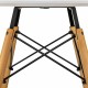 Стол обеденный BRABIX "Eames T-01", круглый, диаметр 80 см, опоры дерево, белый, 532633