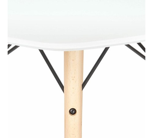 Стол обеденный BRABIX "Eames T-01", круглый, диаметр 80 см, опоры дерево, белый, 532633 Стол обеденный BRABIX "Eames T-01", круглый, диаметр 80 см, опоры дерево, белый, 532633