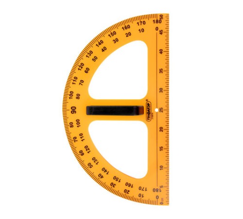 Транспортир 50 см, 180 градусов, пластиковый, для классной доски, с держателем, ПИФАГОР, 210876