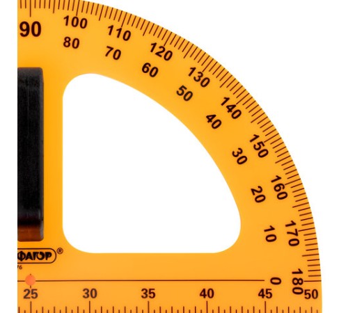 Транспортир 50 см, 180 градусов, пластиковый, для классной доски, с держателем, ПИФАГОР, 210876