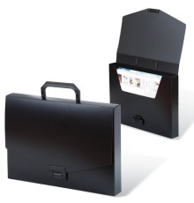 Папка-портфель пластиковая BRAUBERG 