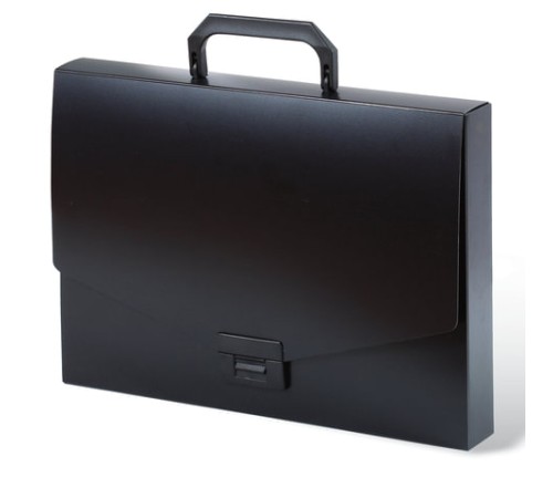 Папка-портфель пластиковая BRAUBERG 