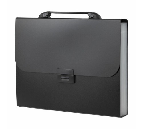 Папка-портфель пластиковая BRAUBERG 