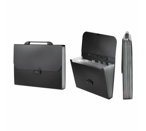 Папка-портфель пластиковая BRAUBERG 