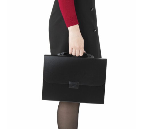 Папка-портфель пластиковая BRAUBERG 