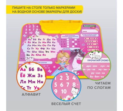 Комплект детской мебели розовый ПРИНЦЕССА: стол + стул, пенал, BRAUBERG NIKA KIDS, 532635 Комплект детской мебели розовый ПРИНЦЕССА: стол + стул, пенал, BRAUBERG NIKA KIDS, 532635