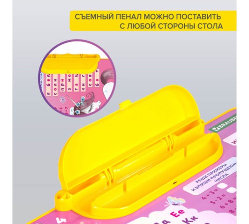 Комплект детской мебели розовый ПРИНЦЕССА: стол + стул, пенал, BRAUBERG NIKA KIDS, 532635 Комплект детской мебели розовый ПРИНЦЕССА: стол + стул, пенал, BRAUBERG NIKA KIDS, 532635
