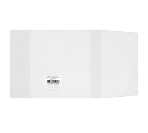 Обложка ПВХ со штрихкодом для учебника МАЛОГО ФОРМАТА, ПЛОТНАЯ, 120 мкм, 232х455 мм, универсальная, прозрачная, ДПС, 1114.1