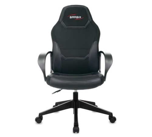 Кресло компьютерное BRABIX "Alpha GM-018", ткань/экокожа, черное, 532636, GM-018_532636 Кресло компьютерное BRABIX "Alpha GM-018", ткань/экокожа, черное, 532636, GM-018_532636