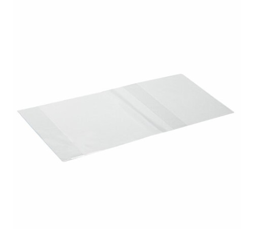 Обложка ПВХ для учебников МАЛОГО ФОРМАТА, ПЛОТНАЯ, 110 мкм, 232х450 мм, универсальная, прозрачная, 15.13