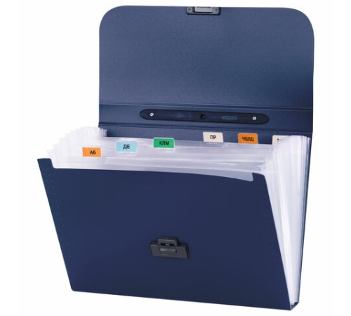 Папка-портфель пластиковая BRAUBERG 