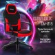 Кресло компьютерное BRABIX "Alpha GM-018", ткань/экокожа, черное/красное, 532637, GM-018_532637