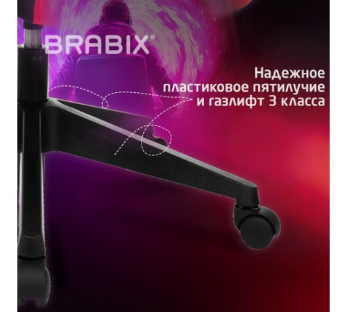 Кресло компьютерное BRABIX "Alpha GM-018", ткань/экокожа, черное/красное, 532637, GM-018_532637 Кресло компьютерное BRABIX "Alpha GM-018", ткань/экокожа, черное/красное, 532637, GM-018_532637