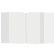 Обложка ПП для учебников и тетрадей А4 БОЛЬШОГО ФОРМАТА, ПЛОТНАЯ, 60 мкм, 300х590 мм, универсальная, прозрачная, ПИФАГОР, 223076