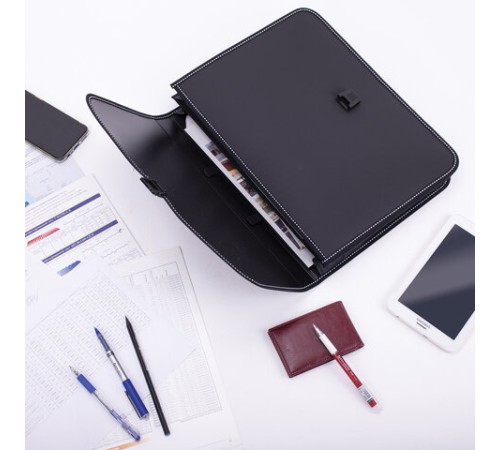 Папка-портфель пластиковая BRAUBERG 