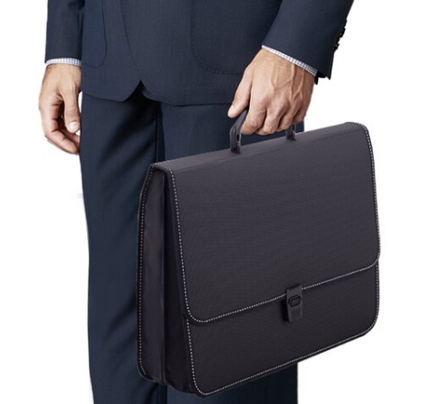 Папка-портфель пластиковая BRAUBERG 